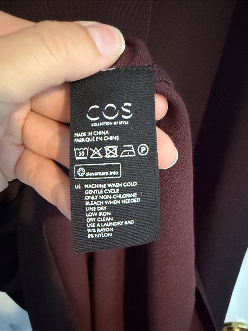 NWT - COS Brown Maxi Dress with Synched Short Sleeves - Size Medium - Picture 15 of 16